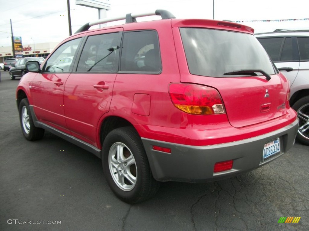 2003 Outlander LS 4WD - Phoenix Red / Charcoal photo #2