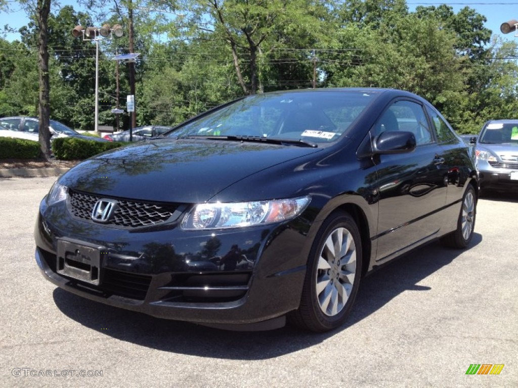 2011 Civic EX Coupe - Crystal Black Pearl / Black photo #6