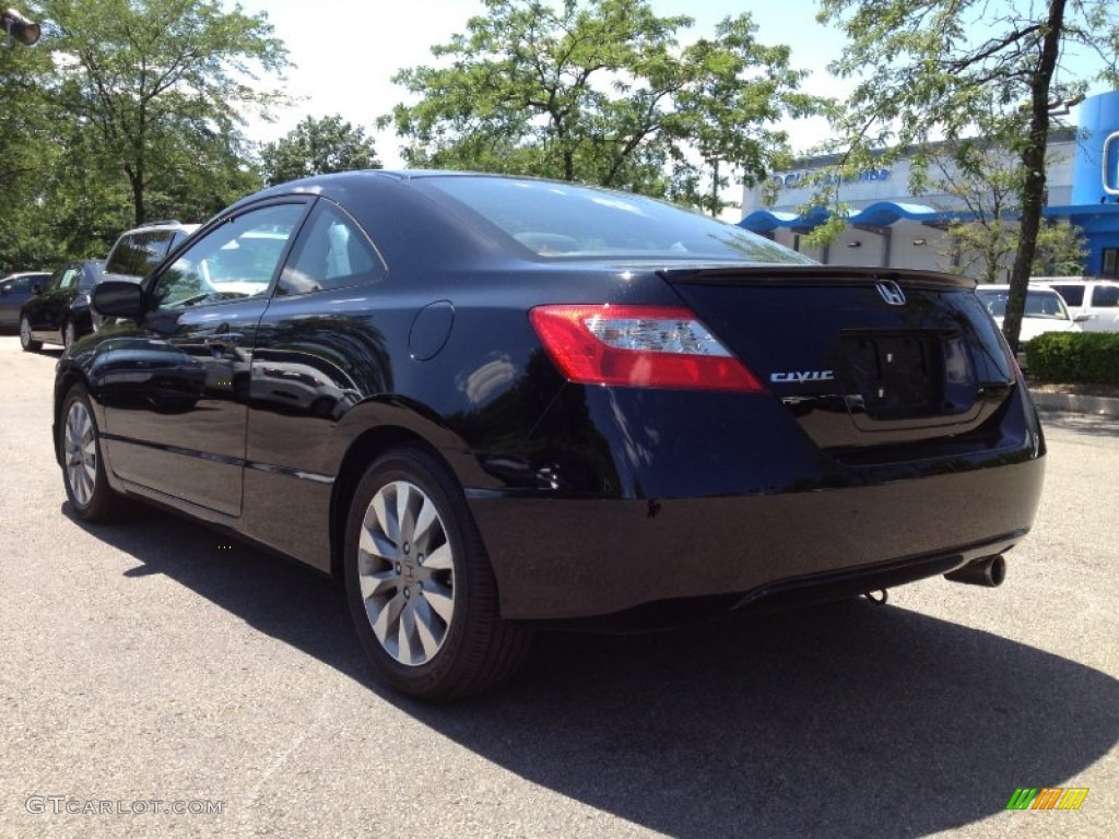 2011 Civic EX Coupe - Crystal Black Pearl / Black photo #12