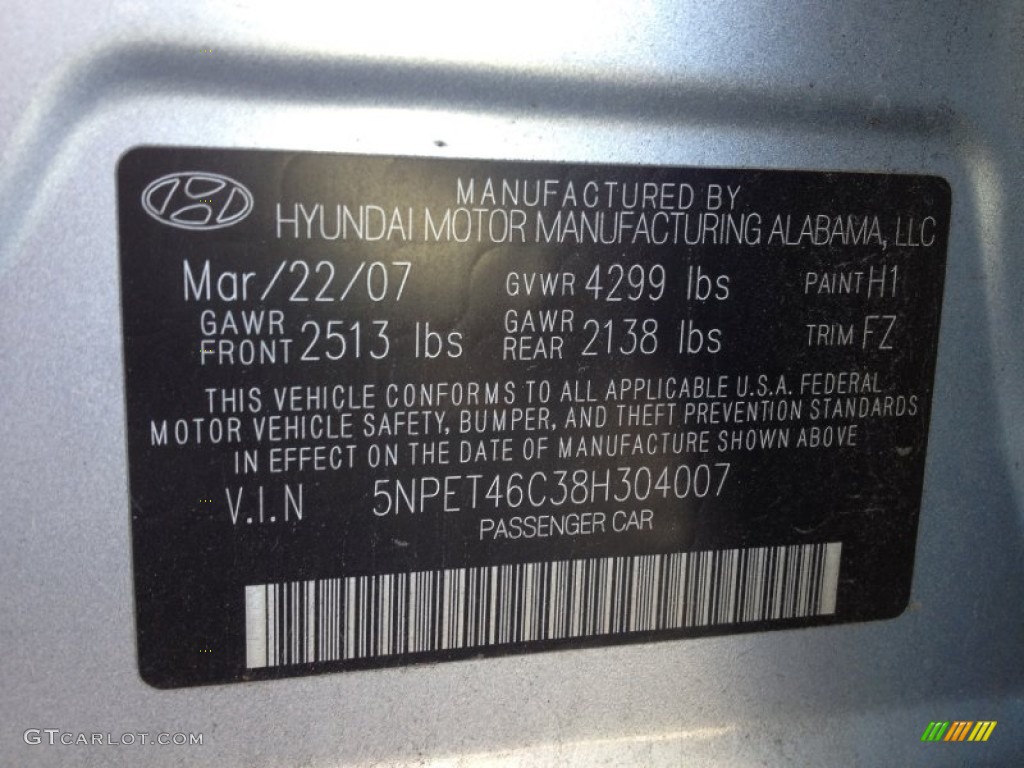 2008 Sonata GLS - Silver Blue / Gray photo #29