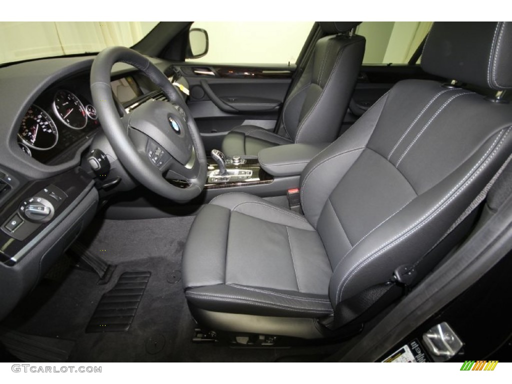 Black Interior 2013 BMW X3 xDrive 35i Photo #65938471