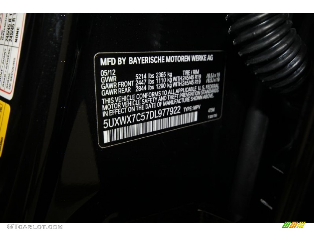 2013 X3 xDrive 35i - Black Sapphire Metallic / Black photo #10