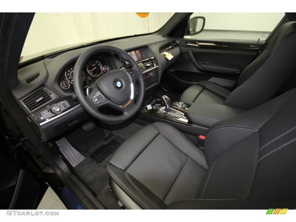 Black Interior 2013 BMW X3 xDrive 35i Photo #65938546