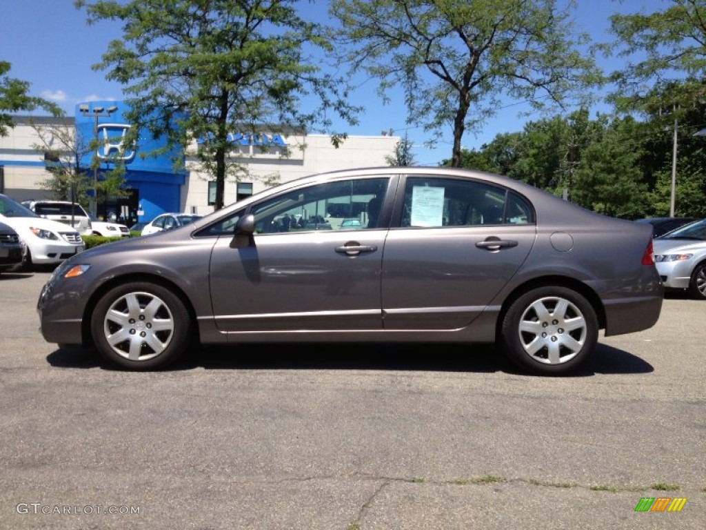 2009 Civic LX Sedan - Urban Titanium Metallic / Beige photo #1