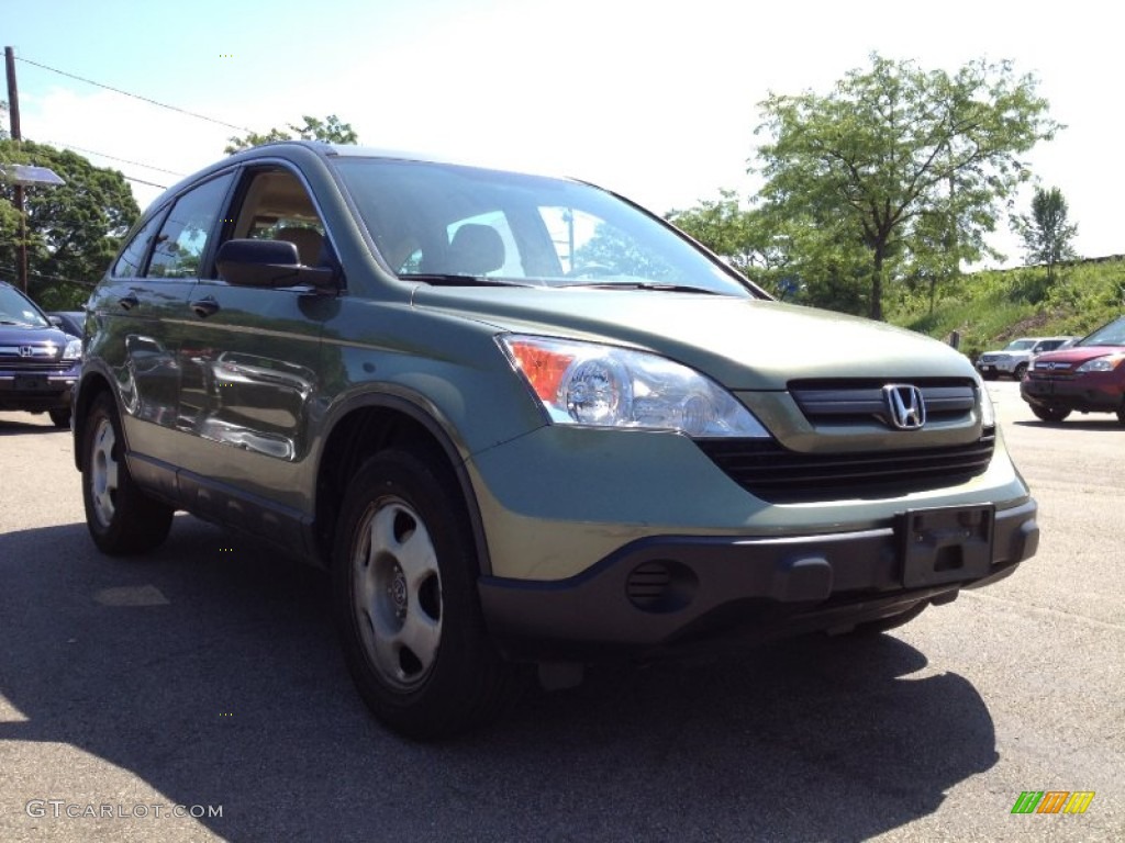 2009 CR-V LX 4WD - Green Tea Metallic / Ivory photo #7