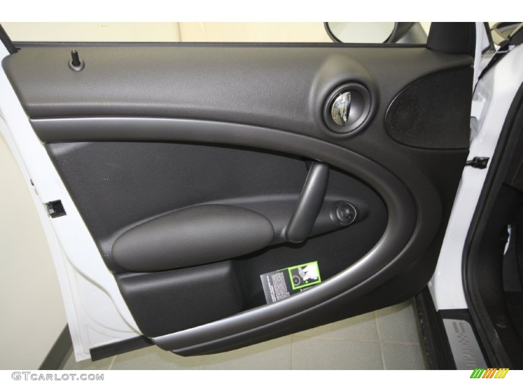 2012 Mini Cooper S Countryman Carbon Black Door Panel Photo #65939777