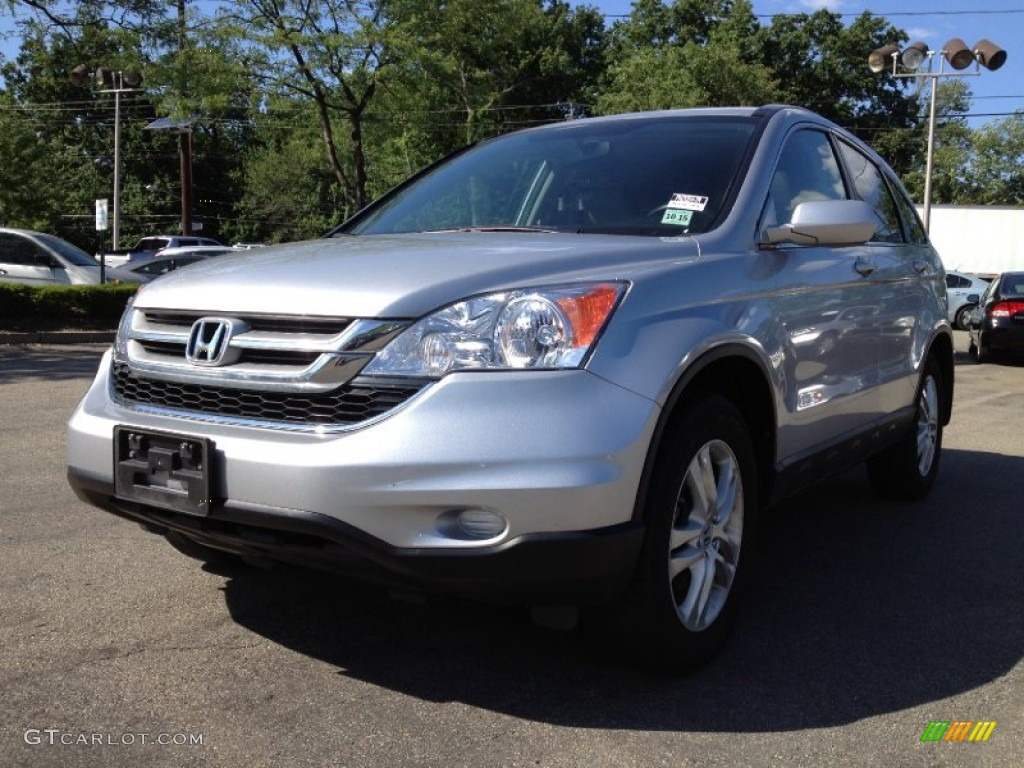 2010 CR-V EX-L AWD - Alabaster Silver Metallic / Gray photo #5