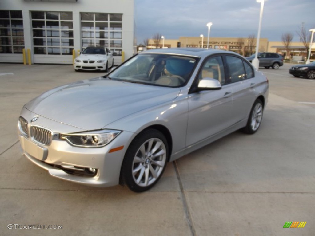 2012 3 Series 328i Sedan - Glacier Silver Metallic / Oyster/Dark Oyster photo #1