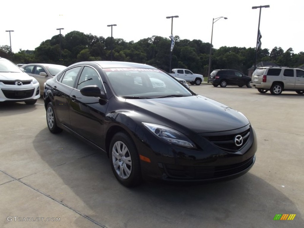 2012 MAZDA6 i Sport Sedan - Ebony Black / Black photo #2