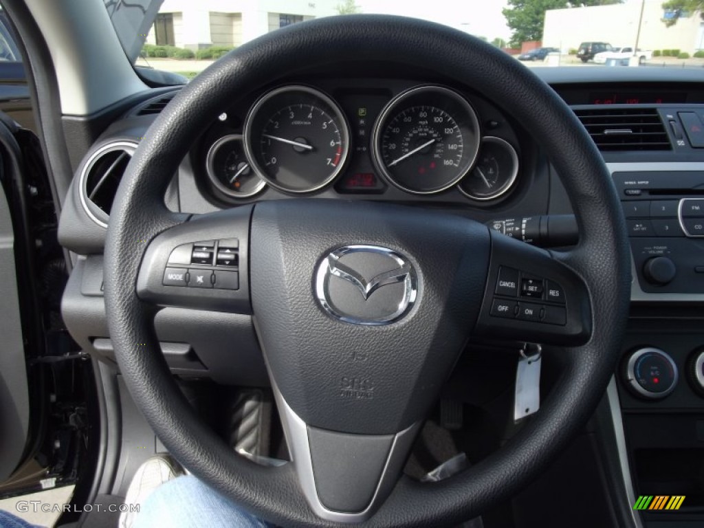 2012 MAZDA6 i Sport Sedan - Ebony Black / Black photo #10