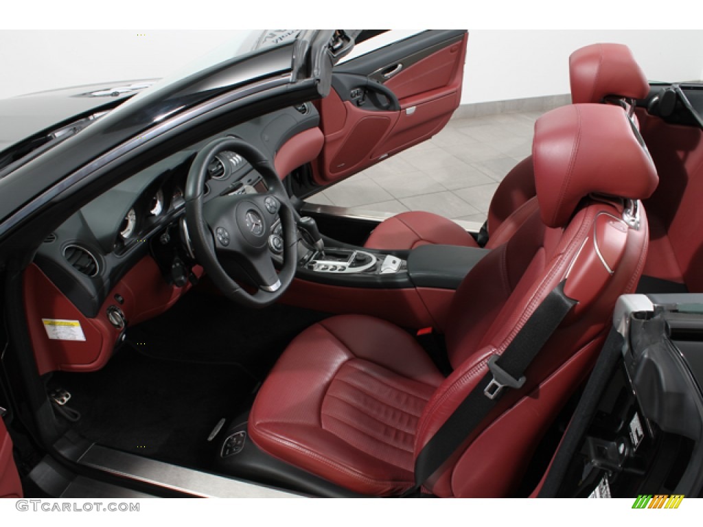 Red Interior 2009 Mercedes-Benz SL 63 AMG Roadster Photo #65945222