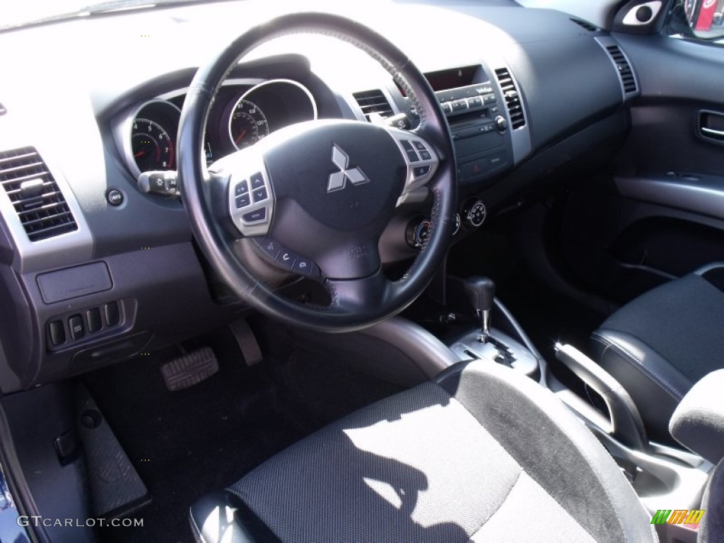 2010 Outlander SE 4WD - Cosmic Blue Metallic / Black photo #8