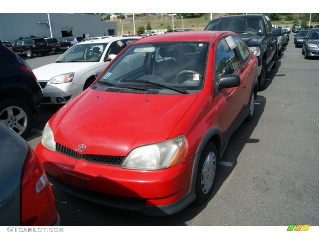 2000 ECHO Sedan - Absolutely Red / Warm Gray photo #4