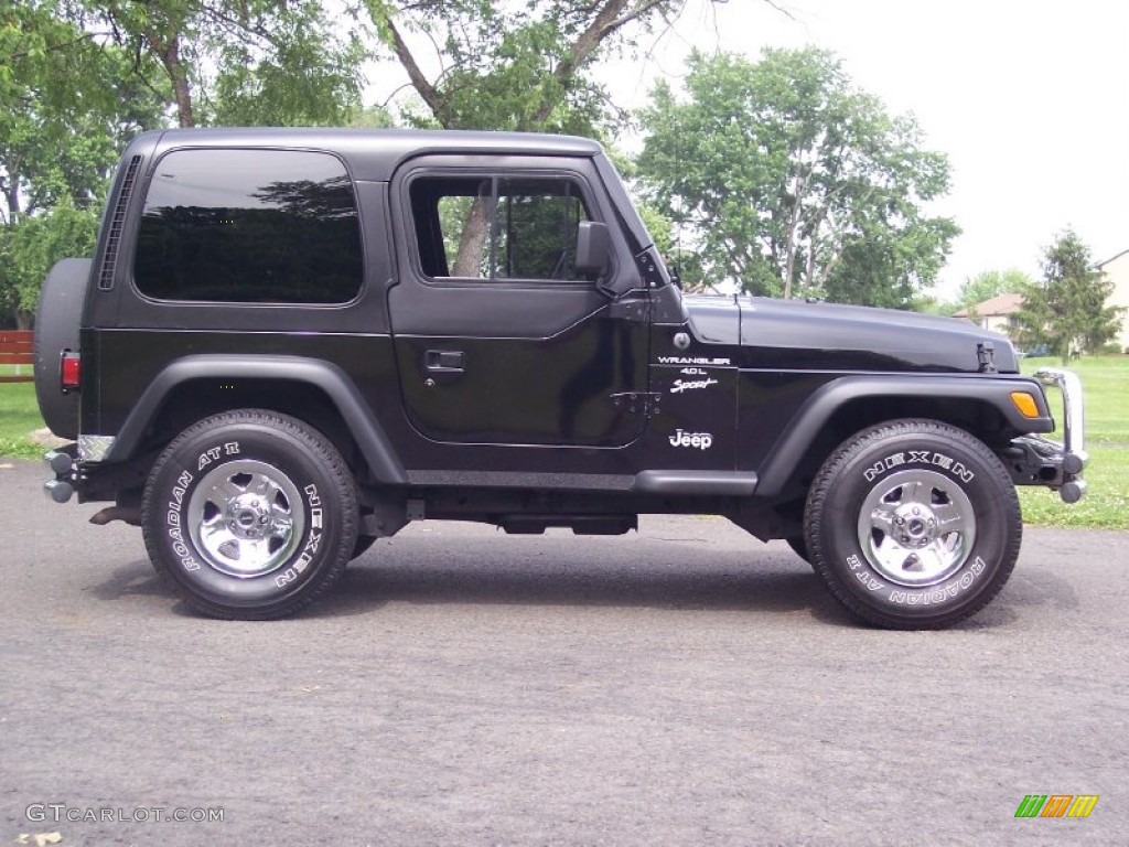 Black 2000 Jeep Wrangler Sport 4x4 Exterior Photo #65948756