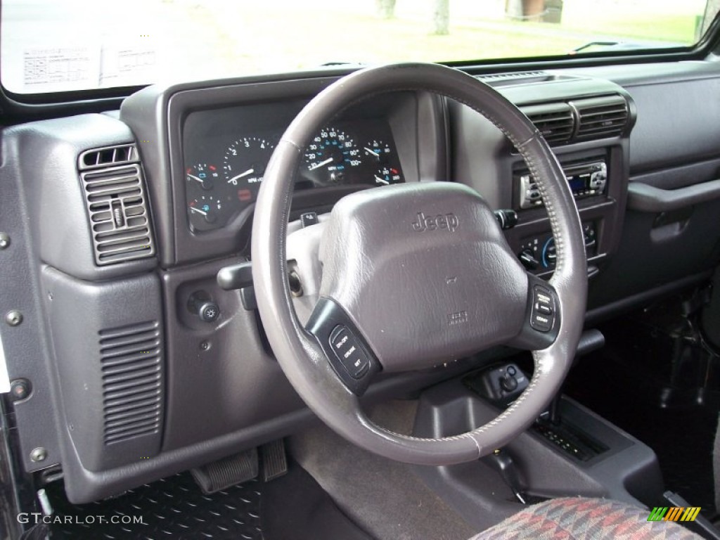 2000 Jeep Wrangler Sport 4x4 Agate Steering Wheel Photo #65948990