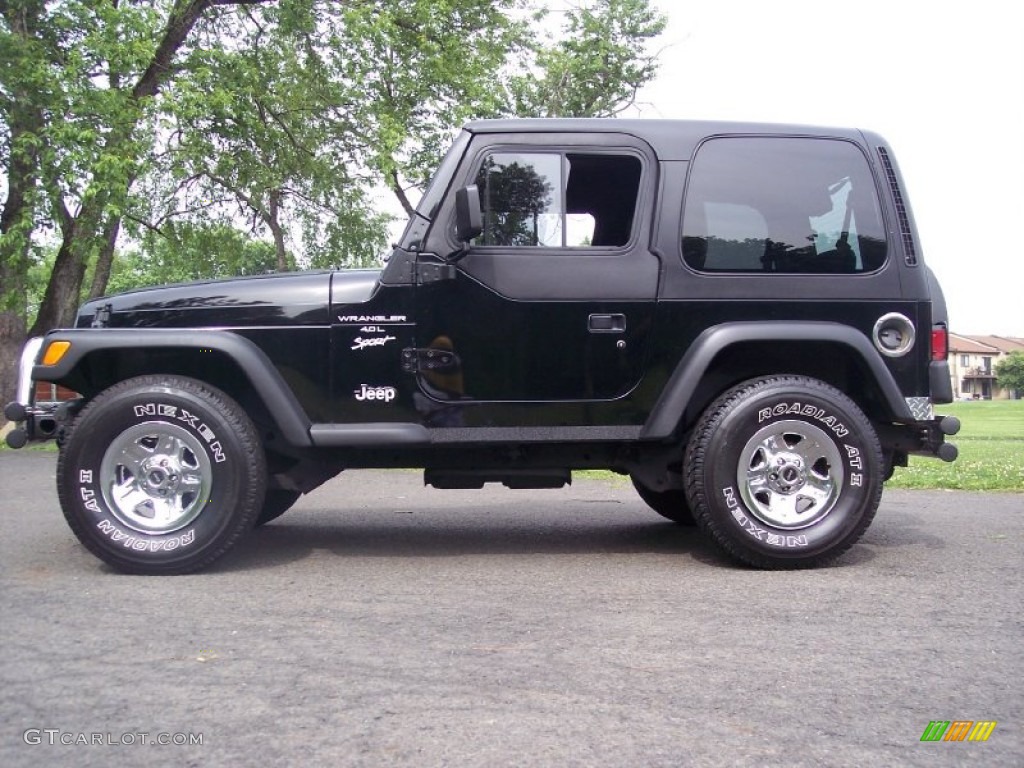 Black 2000 Jeep Wrangler Sport 4x4 Exterior Photo #65949176
