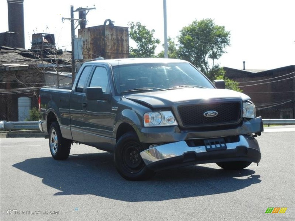 2005 F150 XLT SuperCab - Dark Shadow Grey Metallic / Medium Flint/Dark Flint Grey photo #3