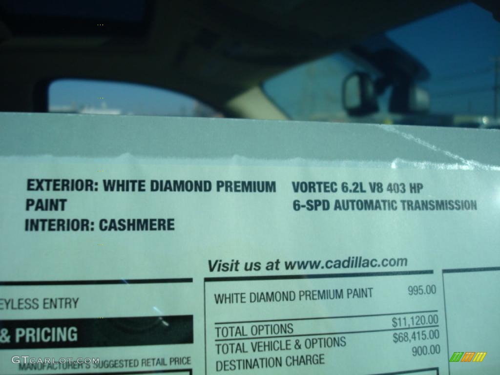 2008 Escalade AWD - White Diamond / Cocoa/Light Cashmere photo #53