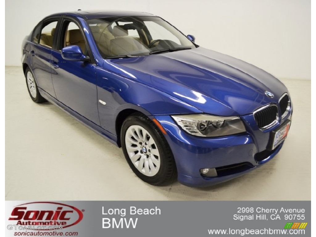 2009 3 Series 328i Sedan - Montego Blue Metallic / Beige photo #1