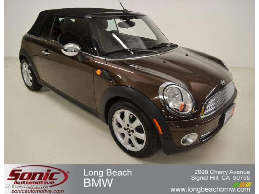 2009 Cooper Convertible - Hot Chocolate / Lounge Hot Chocolate Leather photo #1