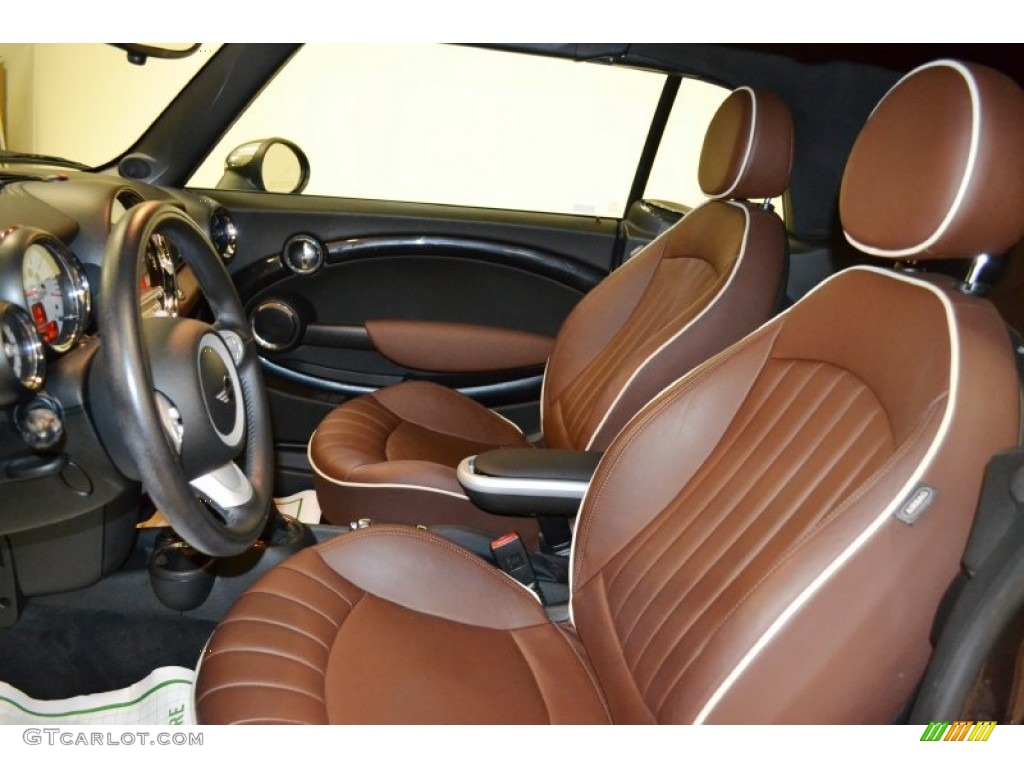 Lounge Hot Chocolate Leather Interior 2009 Mini Cooper Convertible Photo #65953733