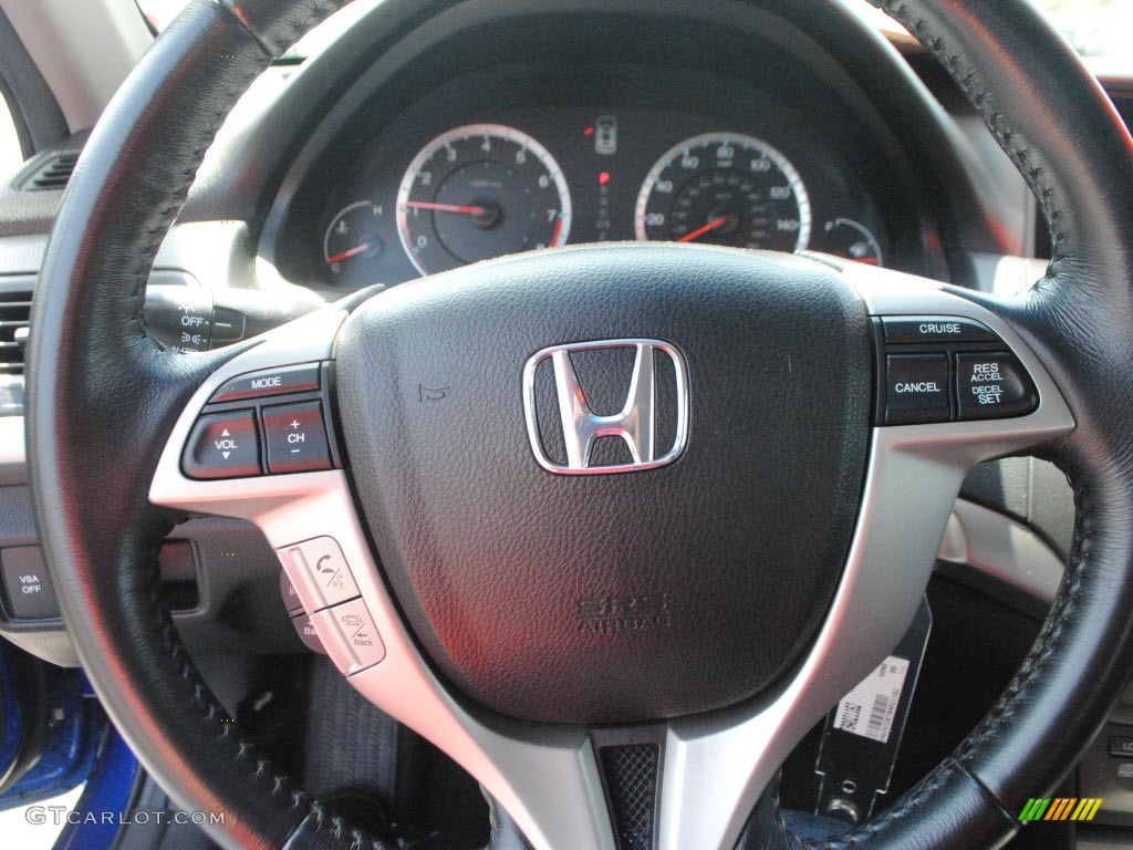 2009 Accord EX-L Coupe - Belize Blue Pearl / Black photo #20