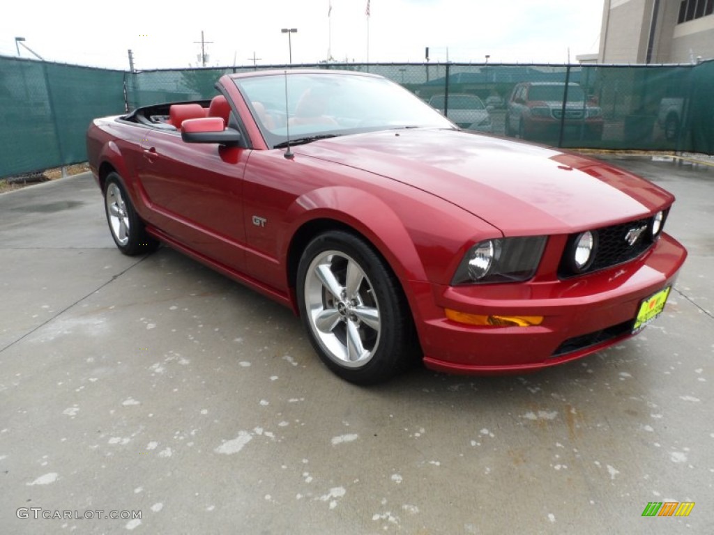 2006 Mustang GT Premium Convertible - Redfire Metallic / Red/Dark Charcoal photo #1