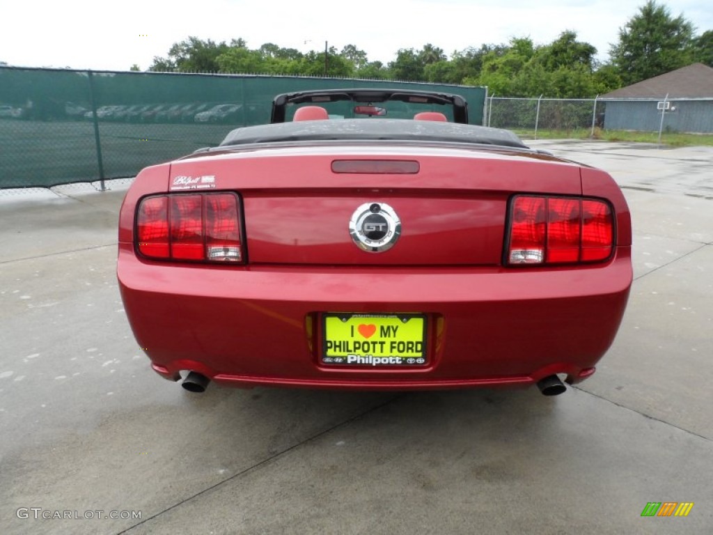 2006 Mustang GT Premium Convertible - Redfire Metallic / Red/Dark Charcoal photo #4