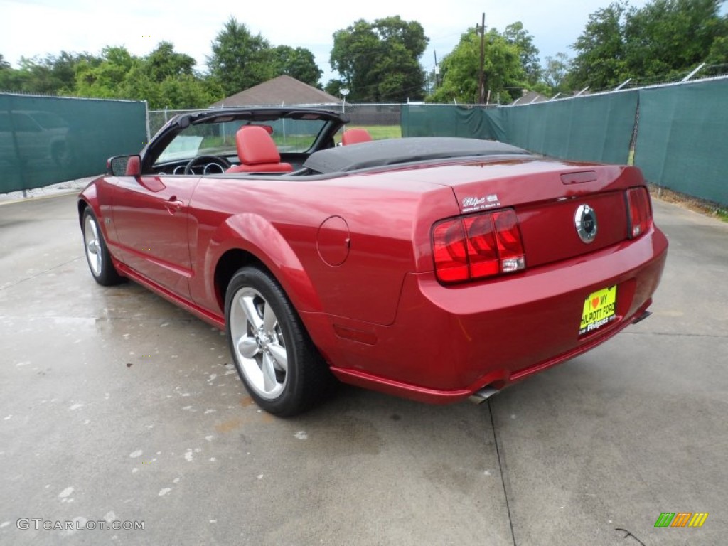 2006 Mustang GT Premium Convertible - Redfire Metallic / Red/Dark Charcoal photo #5