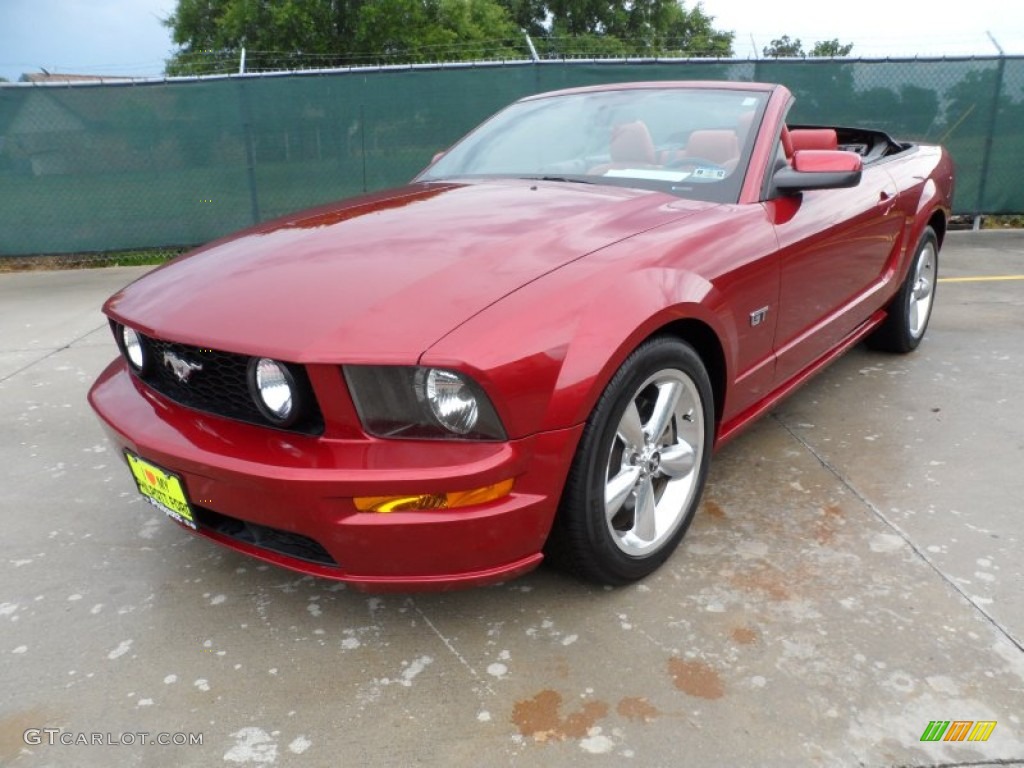 2006 Mustang GT Premium Convertible - Redfire Metallic / Red/Dark Charcoal photo #7