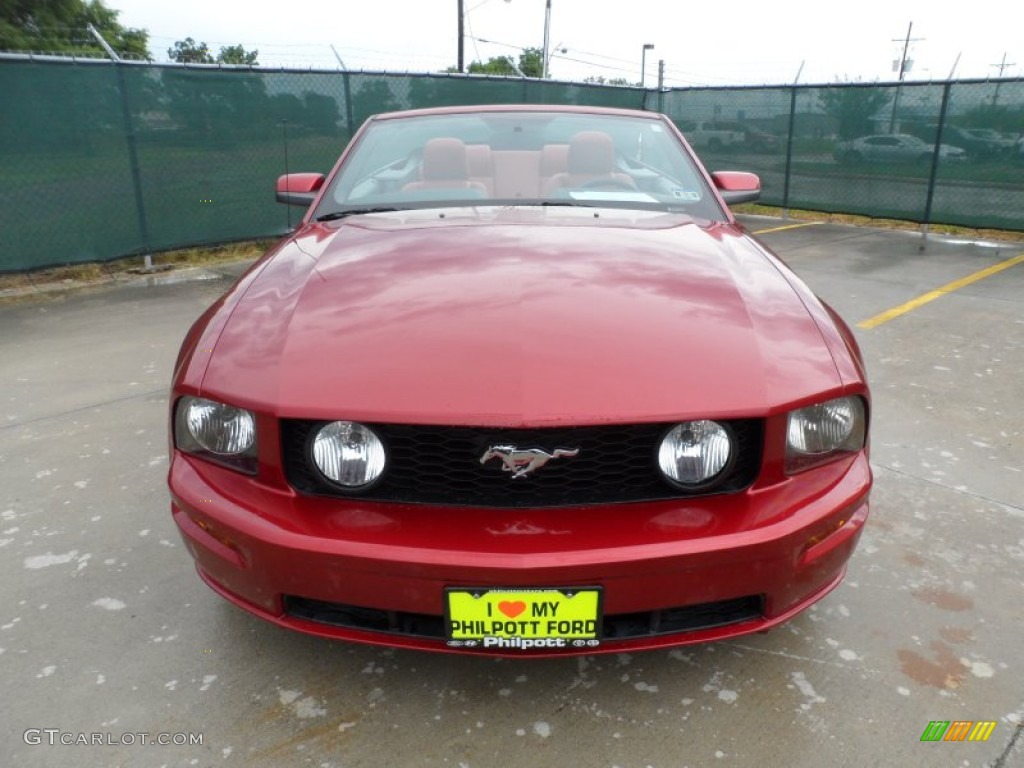 2006 Mustang GT Premium Convertible - Redfire Metallic / Red/Dark Charcoal photo #8