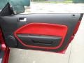 Red/Dark Charcoal 2006 Ford Mustang GT Premium Convertible Door Panel