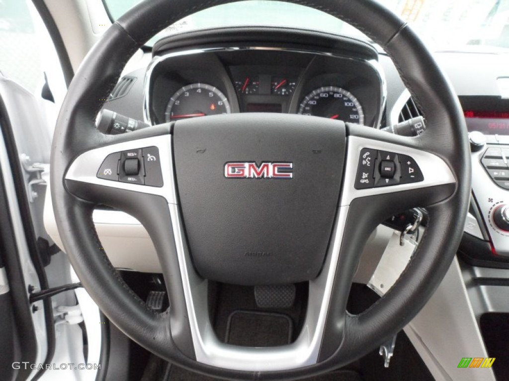 2011 GMC Terrain SLT Light Titanium Steering Wheel Photo #65960543