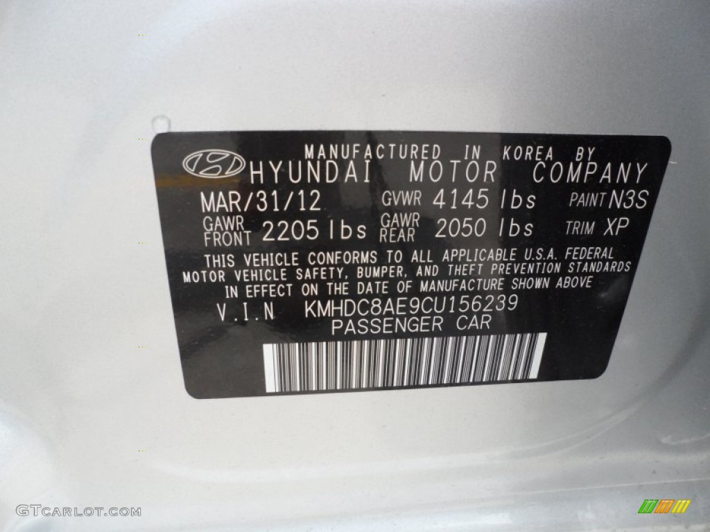 2012 Elantra GLS Touring - Shimmering Silver / Black photo #35