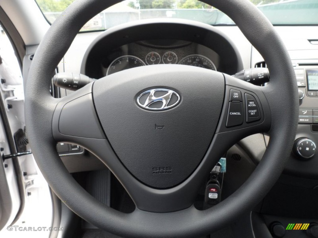 2012 Hyundai Elantra GLS Touring Black Steering Wheel Photo #65963035