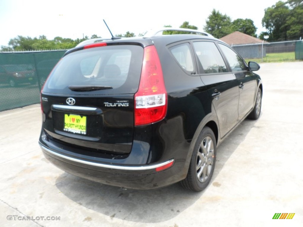 2012 Elantra GLS Touring - Black Noir Pearl / Beige photo #3
