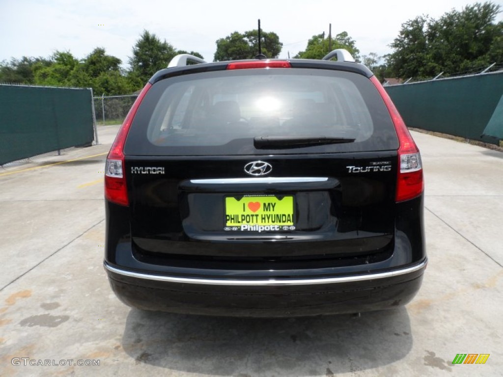 2012 Elantra GLS Touring - Black Noir Pearl / Beige photo #4