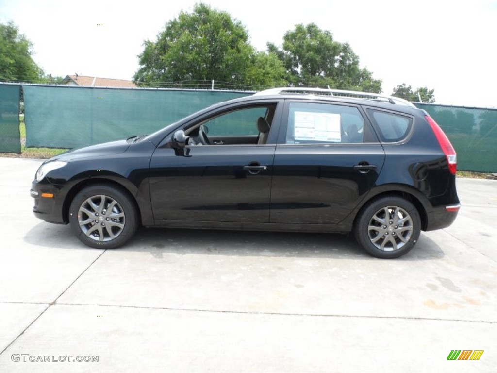 Black Noir Pearl 2012 Hyundai Elantra GLS Touring Exterior Photo #65963132