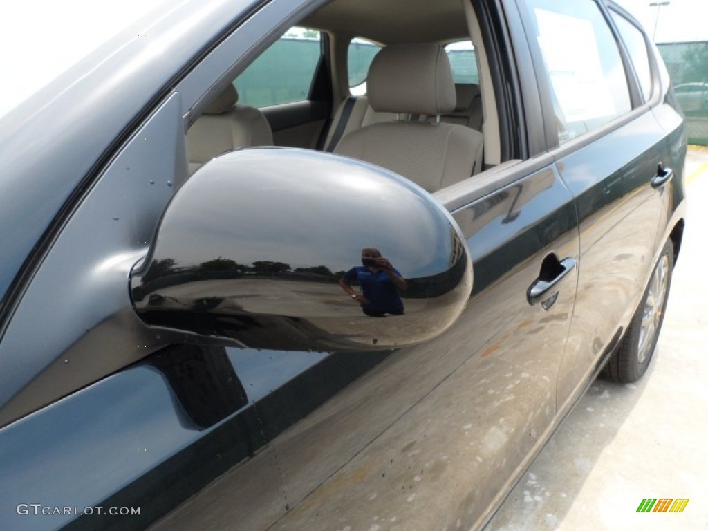2012 Elantra GLS Touring - Black Noir Pearl / Beige photo #12