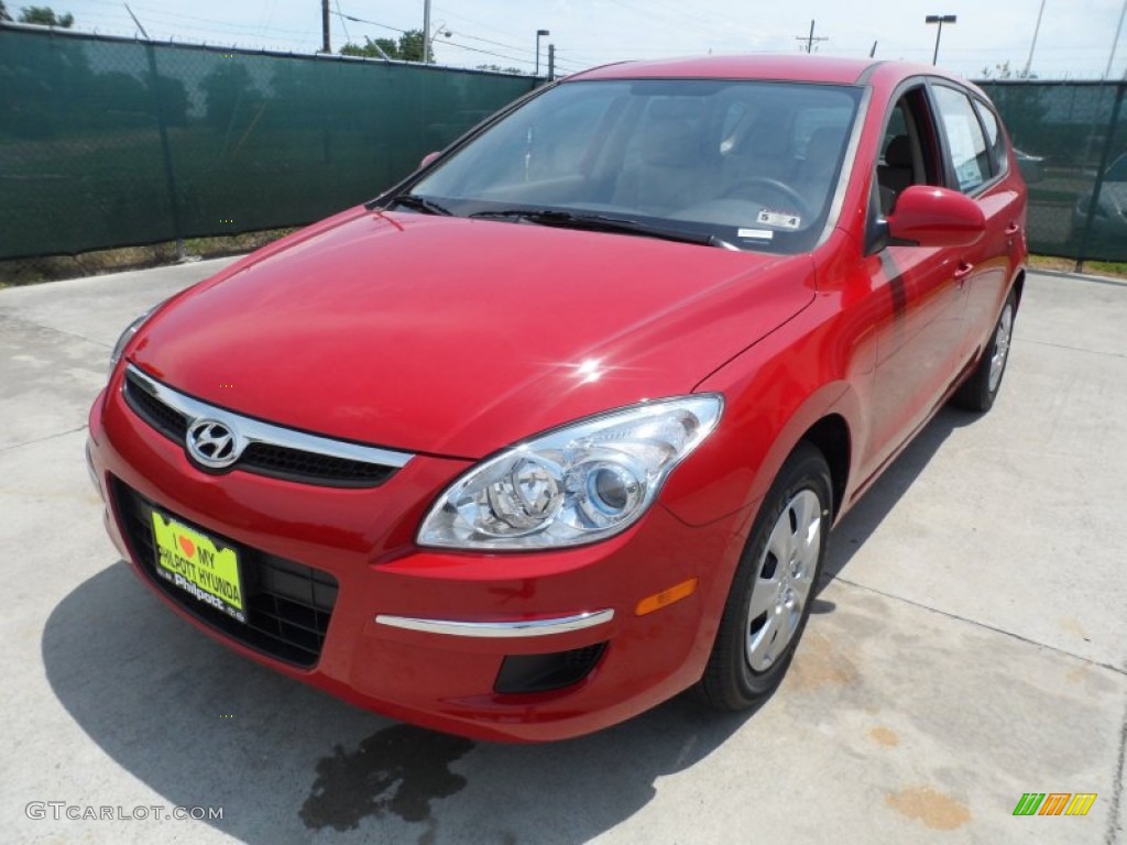 2012 Elantra GLS Touring - Volcanic Red / Beige photo #7