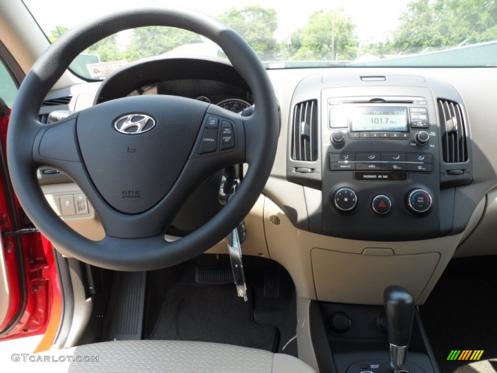 2012 Hyundai Elantra GLS Touring Beige Dashboard Photo #65963630