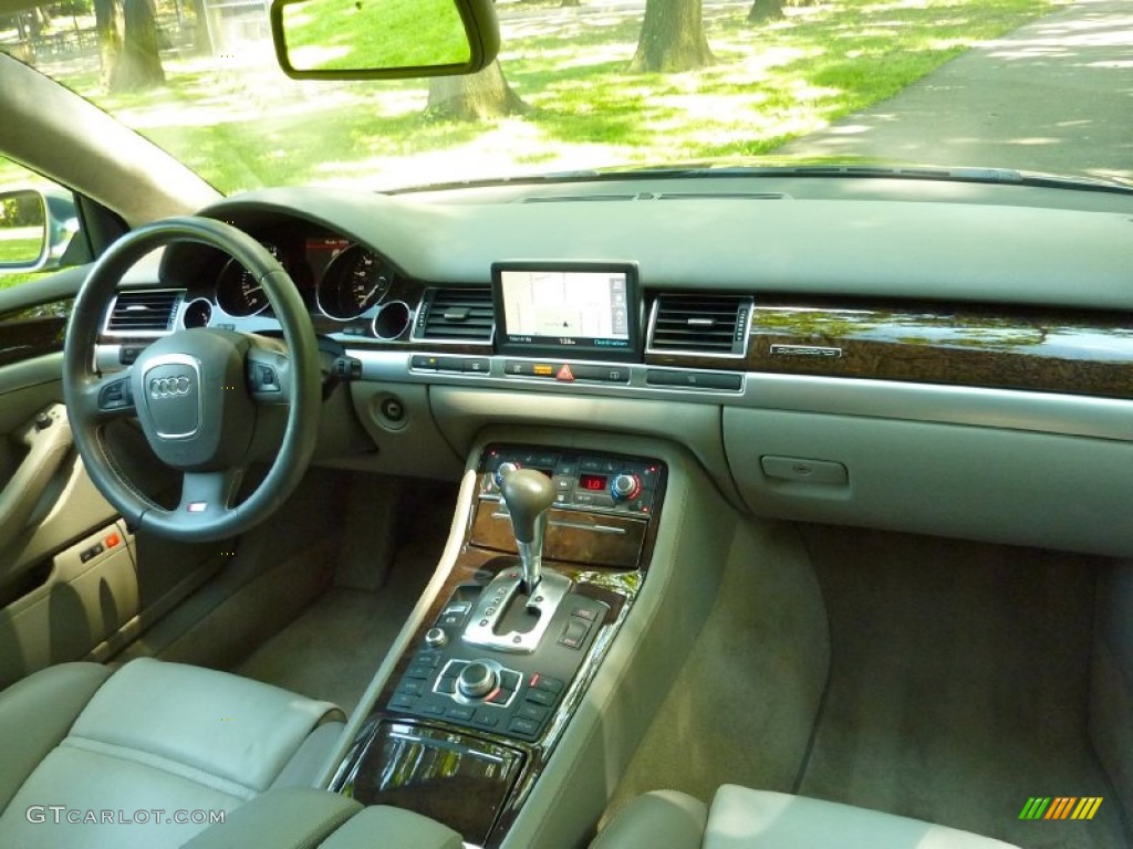 2007 Audi S8 5.2 quattro Silver/Light Gray Dashboard Photo #65965025