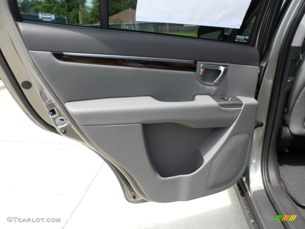 2012 Hyundai Santa Fe GLS V6 Gray Door Panel Photo #65965472