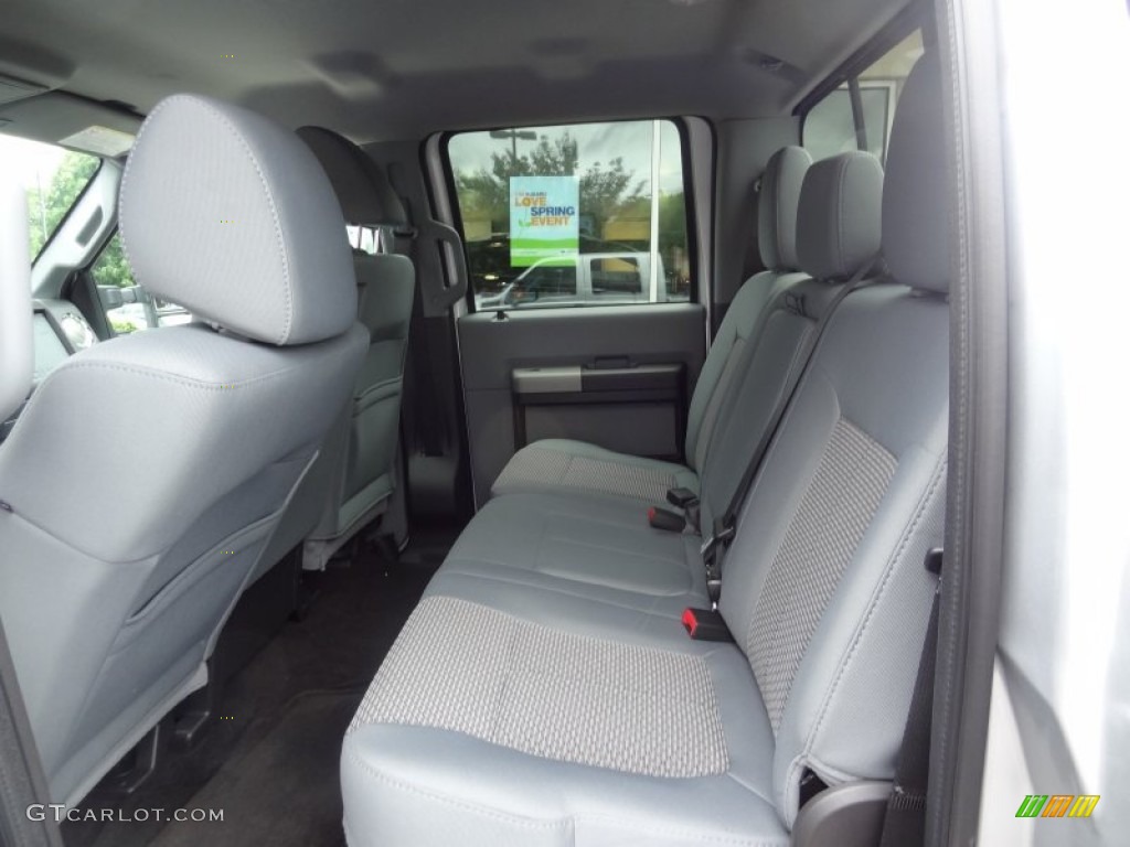 Steel Interior 2011 Ford F350 Super Duty XLT Crew Cab 4x4 Photo #65965832
