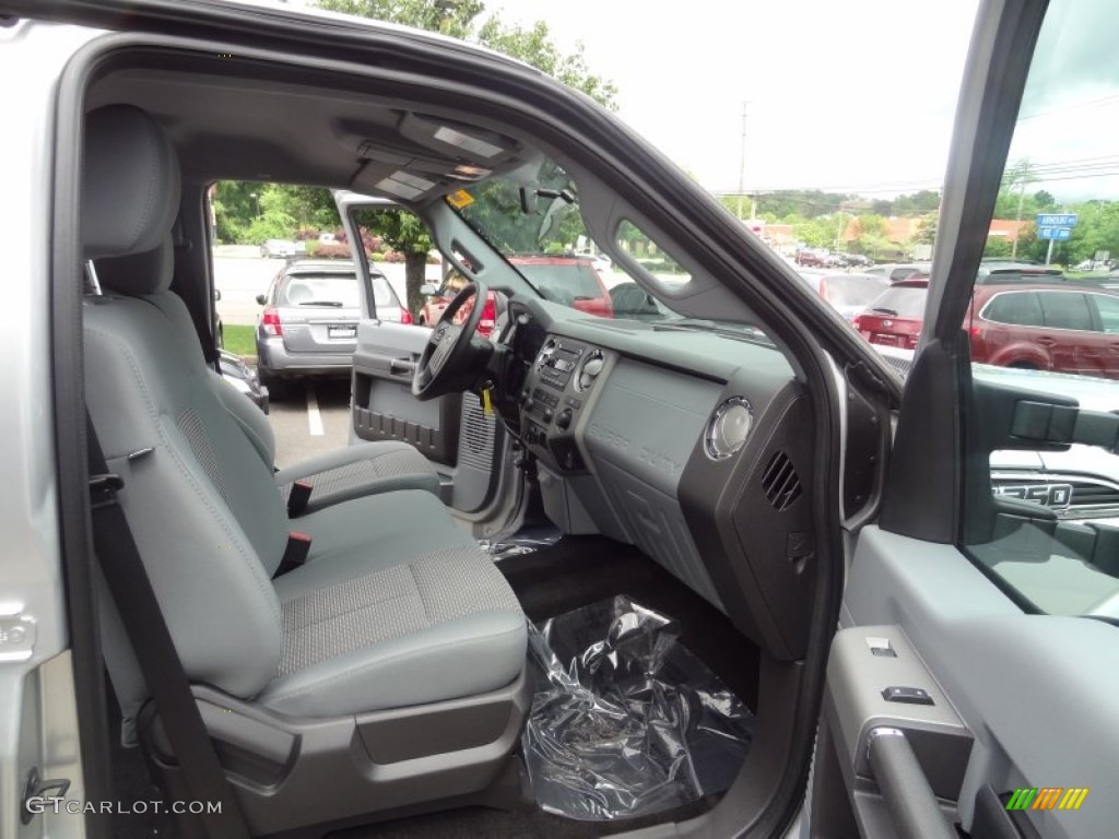 Steel Interior 2011 Ford F350 Super Duty XLT Crew Cab 4x4 Photo #65965838