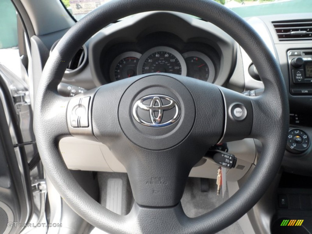 2012 Toyota RAV4 I4 Ash Steering Wheel Photo #65966141