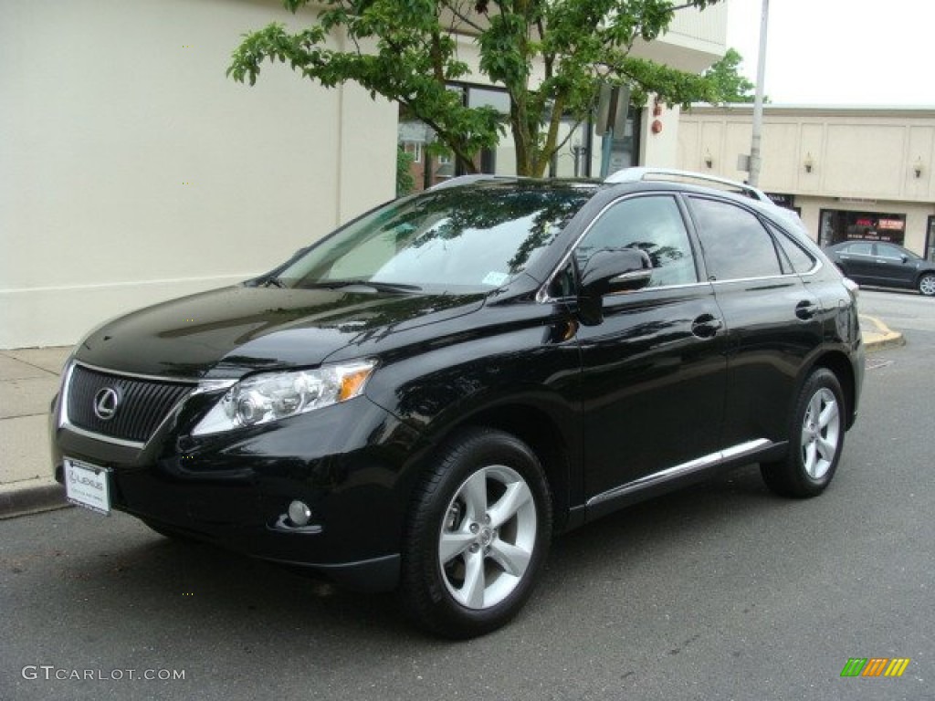 2010 RX 350 AWD - Obsidian Black / Black/Brown Walnut photo #1