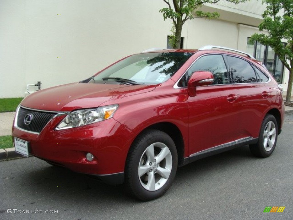 2010 RX 350 AWD - Matador Red Mica / Black/Brown Walnut photo #1