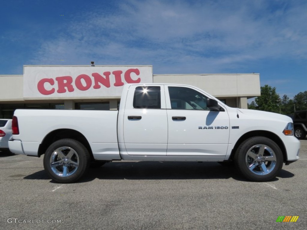 2012 Ram 1500 ST Quad Cab 4x4 - Bright White / Dark Slate Gray/Medium Graystone photo #8