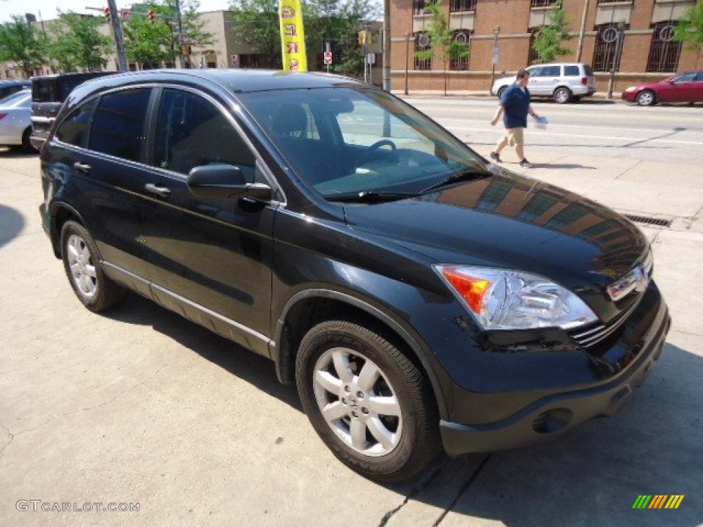 2009 CR-V EX 4WD - Crystal Black Pearl / Black photo #3